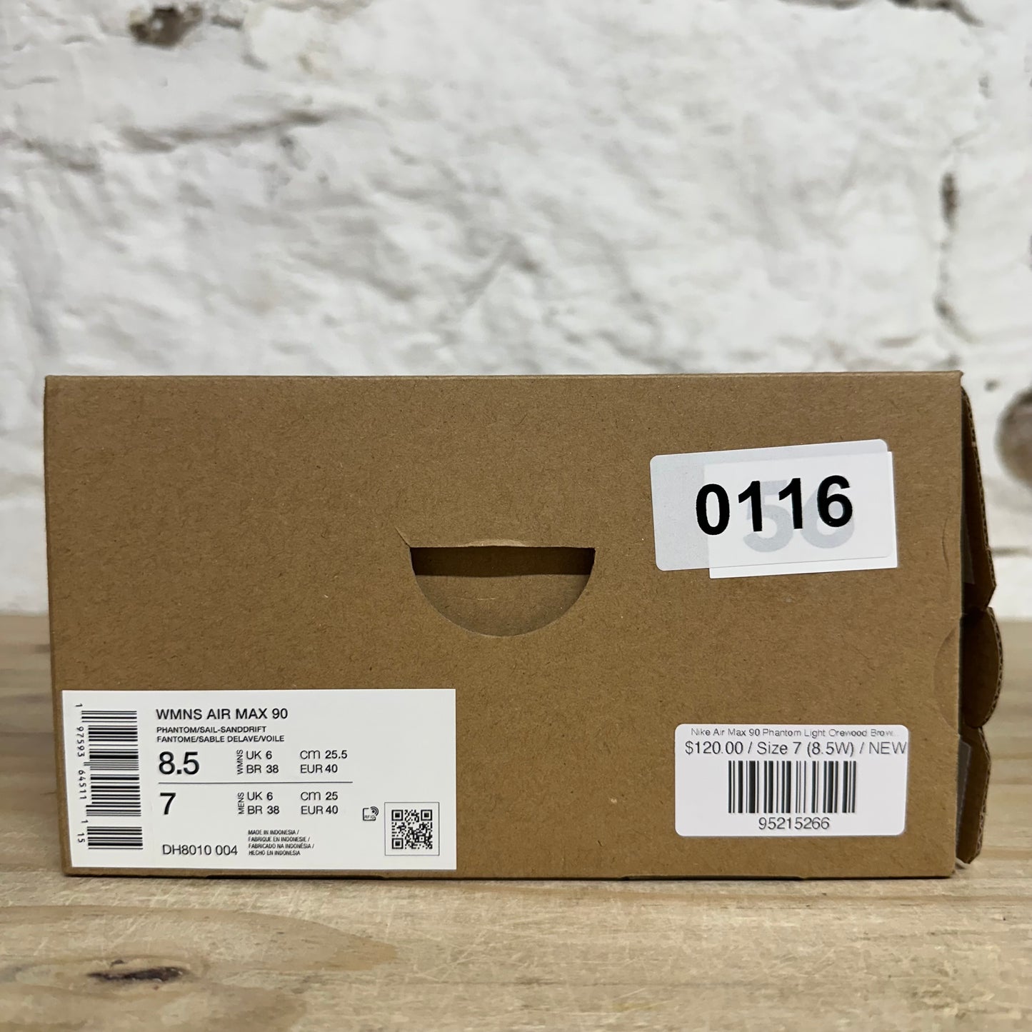 Nike Air Max 90 Phantom Light Orewood Brown Sz 7 (8.5W) DS
