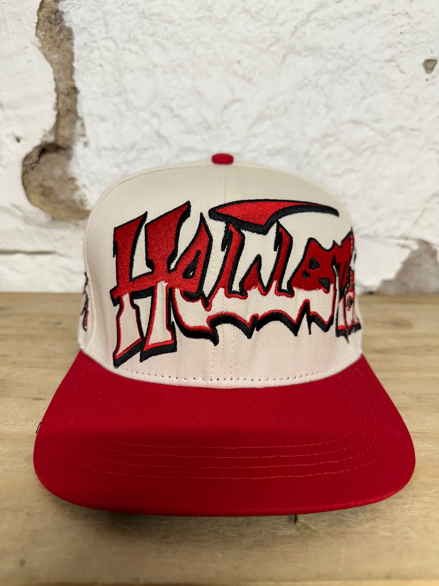 Hellstar Records Cream Red Snapback Hat DS