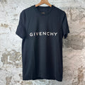 Givenchy White Spellout Black T-Shirt Sz S