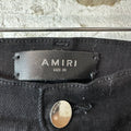 Amiri MX1 Blue Black Woven Black Denim Jeans Sz 30