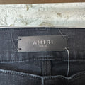 Amiri MX1 Purple Suede Black Denim Jeans Sz 31