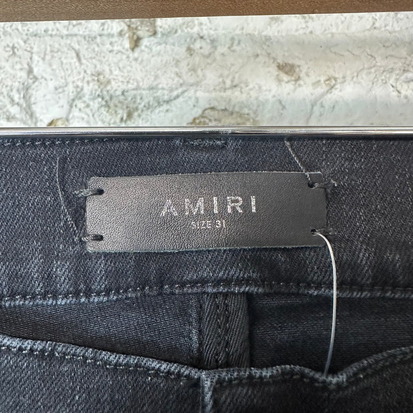 Amiri MX1 Purple Suede Black Denim Jeans Sz 31