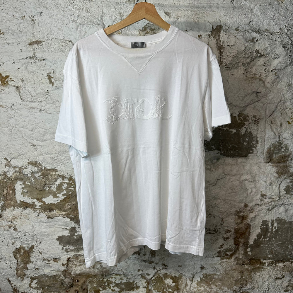 Dior Peter Doig Embroidered Logo T-shirt White Sz M