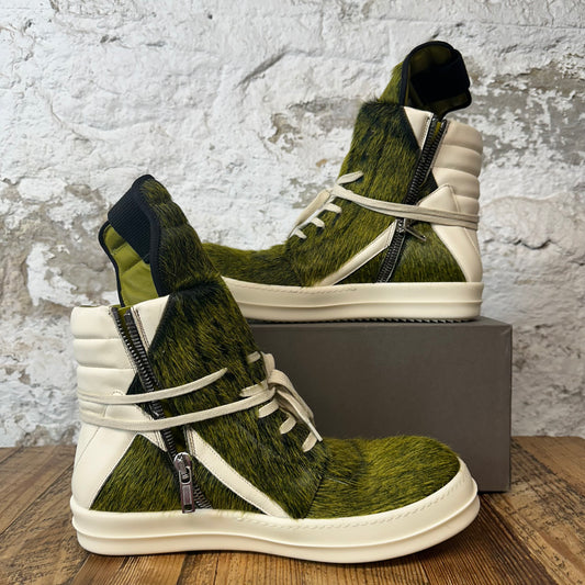 Rick Owens High Geobasket Pony Hair Acid Melange Mik Sneaker Sz 12 (45)
