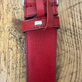 Gucci Silver GG Buckle Red Belt Sz (90/36)