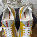 Prada Americas Cup Yellow Patent Grey Sneaker Sz 9 DS (Discolored)
