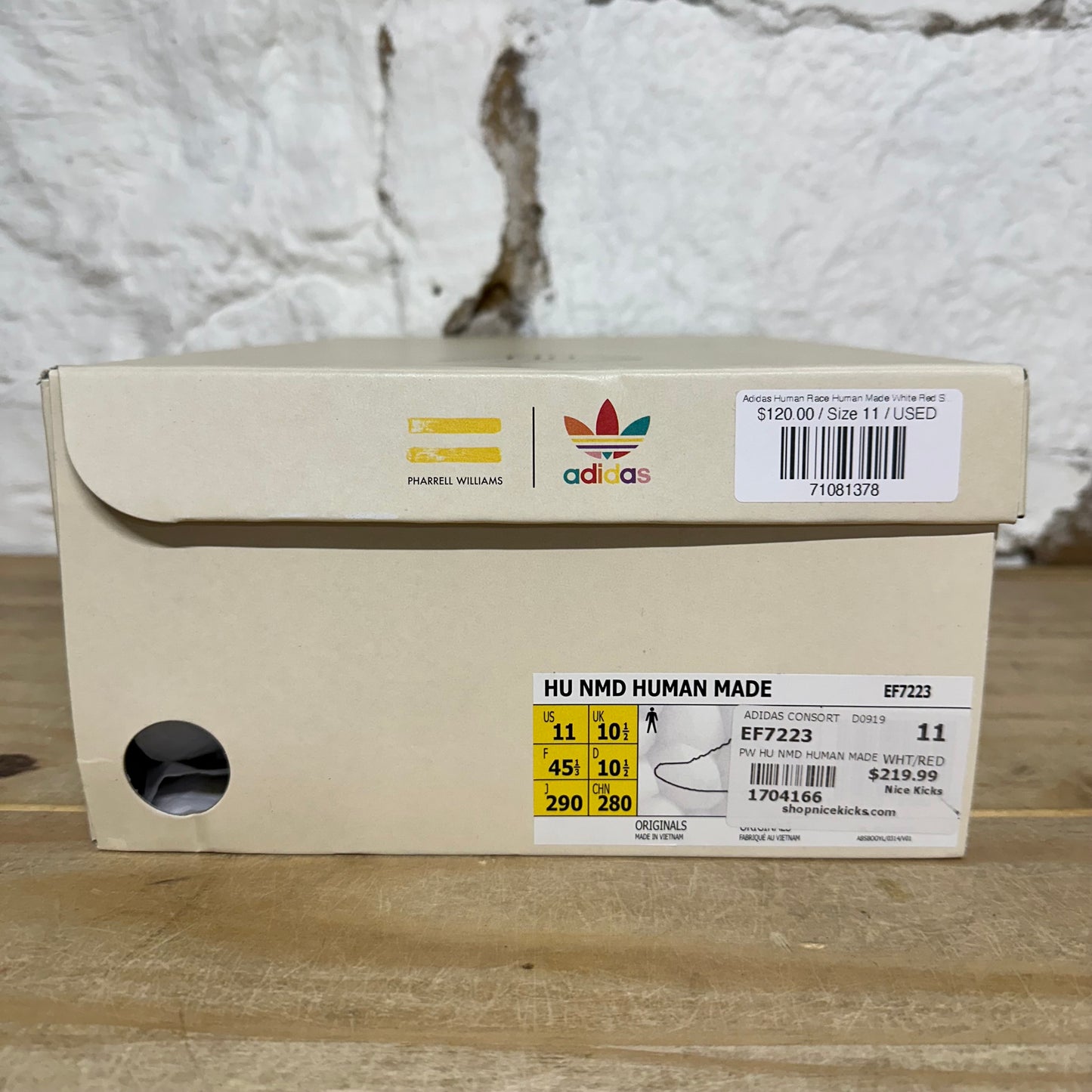 Adidas NMD Human Race Human Made White Red Sz 11