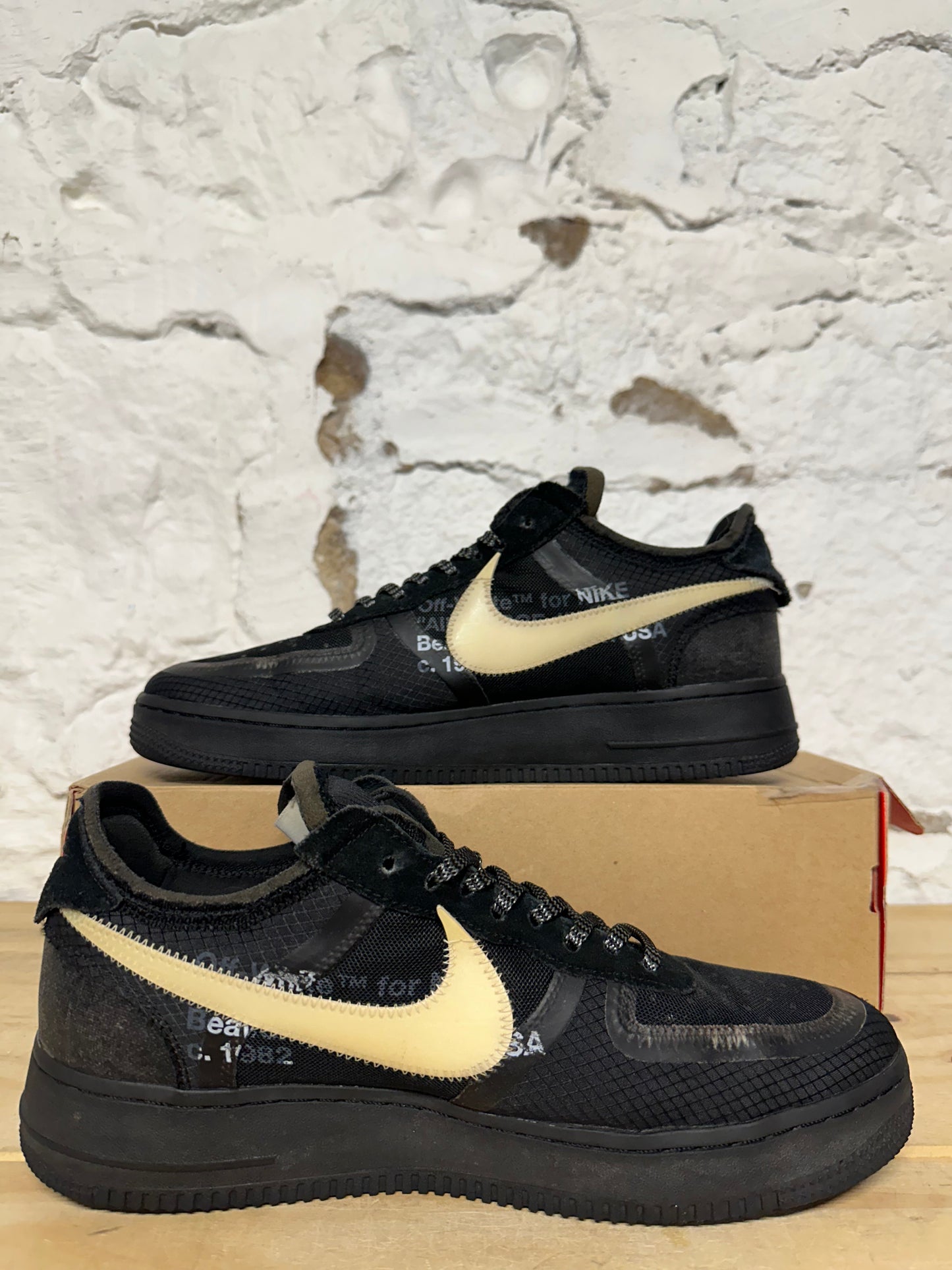 Nike Air Force 1 Off-White Black Sz 10.5