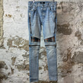 Amiri MX2 Multicolor Flannel Blue Denim Jeans Sz 29