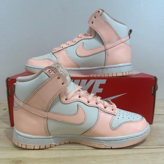 Nike Dunk High Sail Crimson Tint Sz 5.5Y (7W)