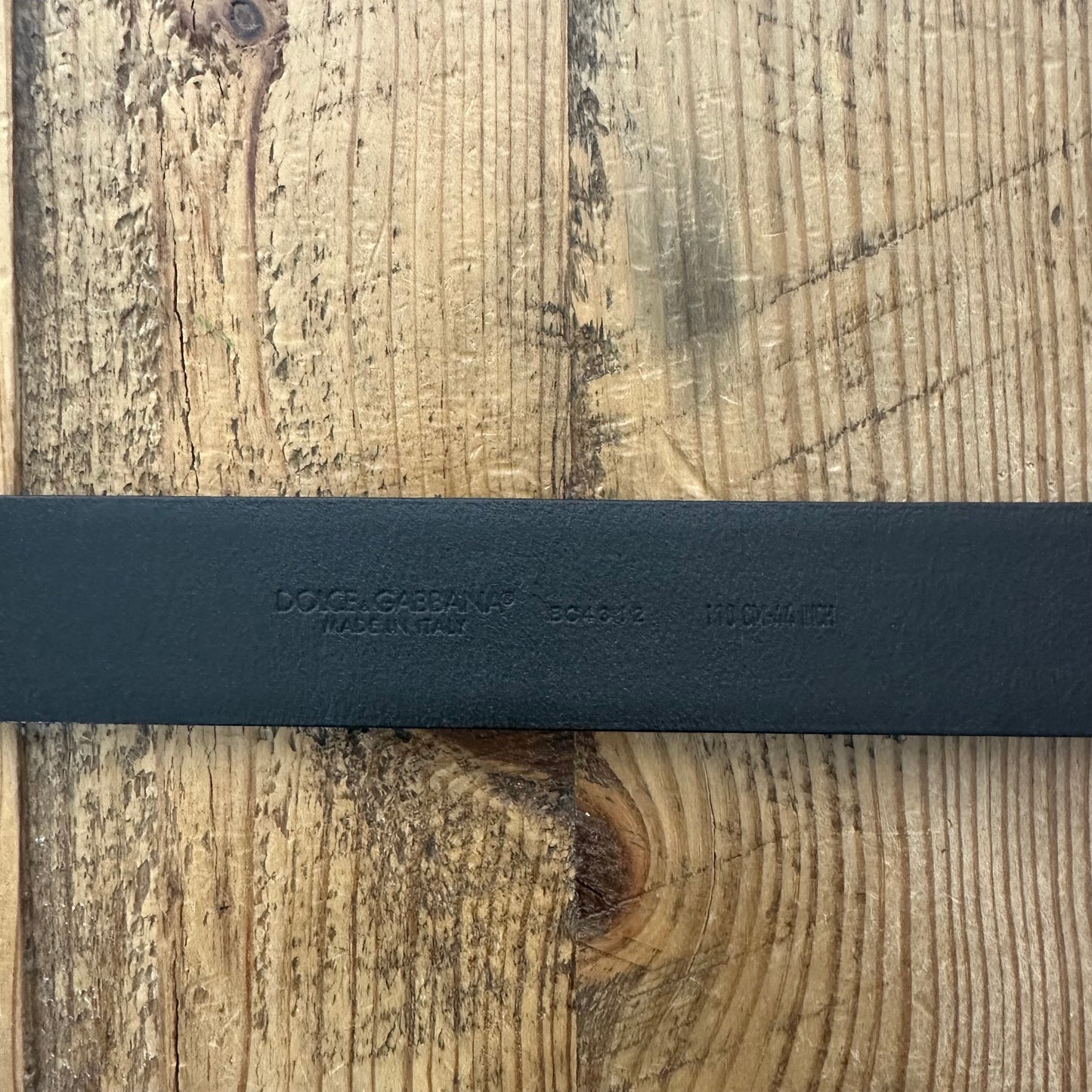 Dolce Gabanna Silver Buckle Black Belt Sz (110/44)