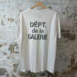 Gallery Dept Black Logo White T-shirt Sz L