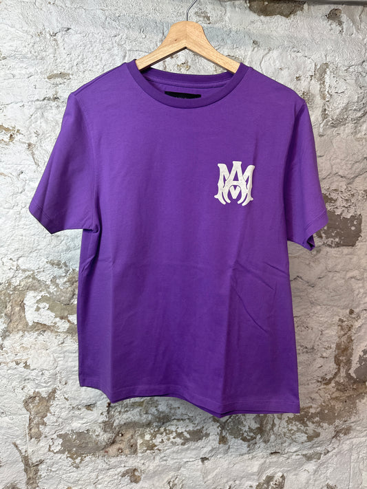 Amiri White AM Purple T-shirt Sz S