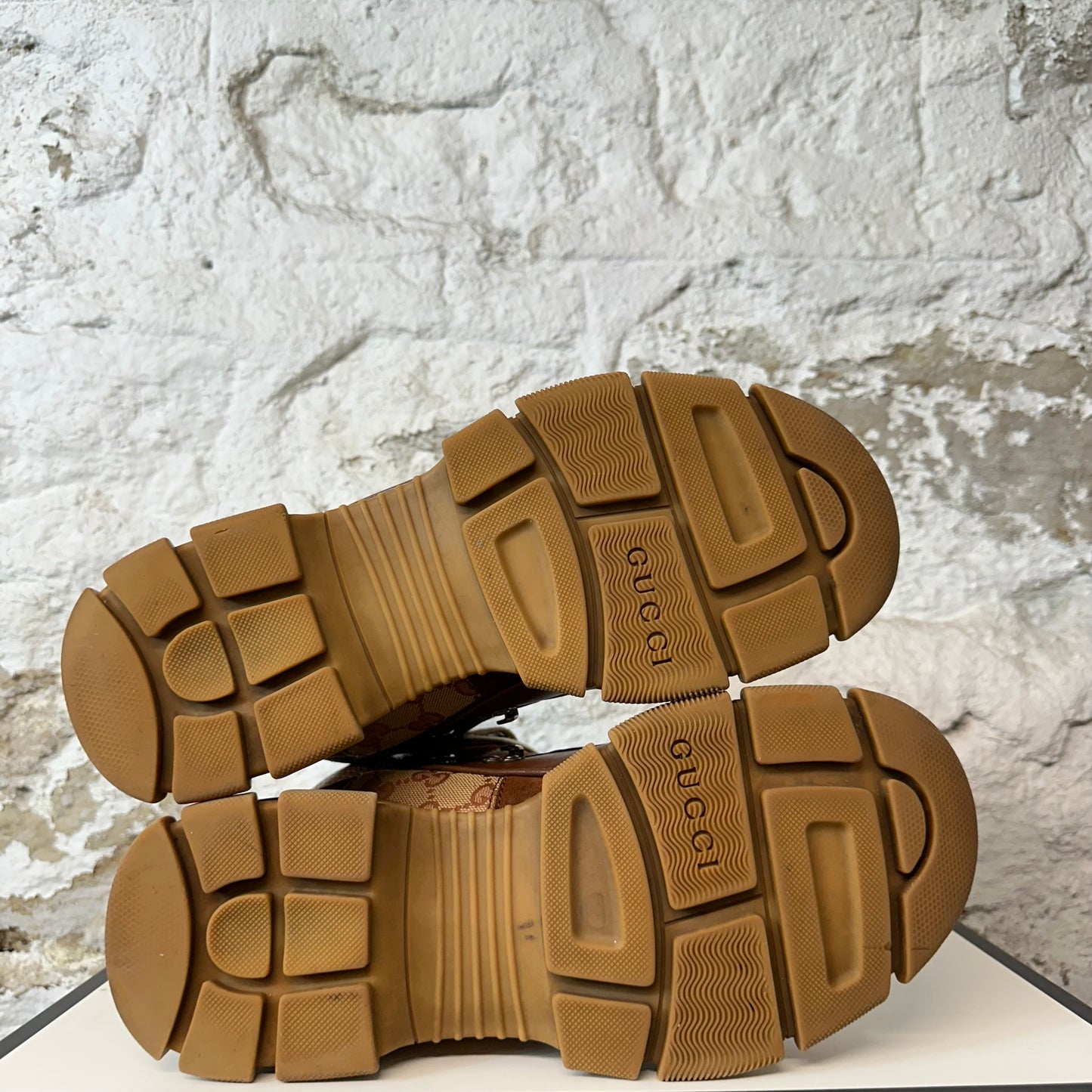 Gucci Flashtrek Brown Monogram Boot Sz 9