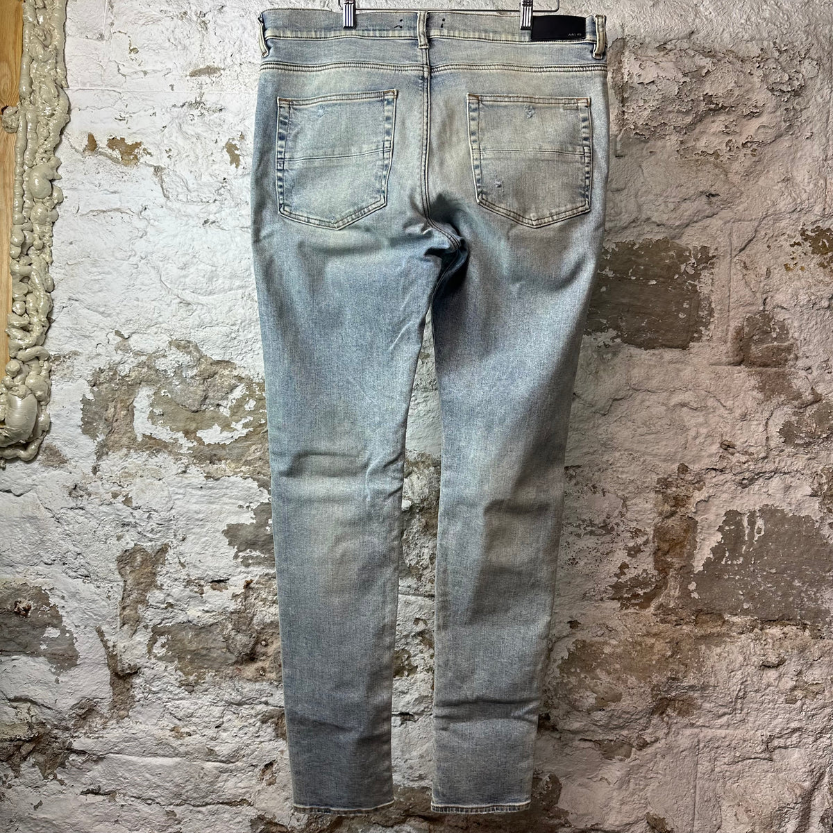 Amiri Plain Washed Blue Denim Jeans Sz 38