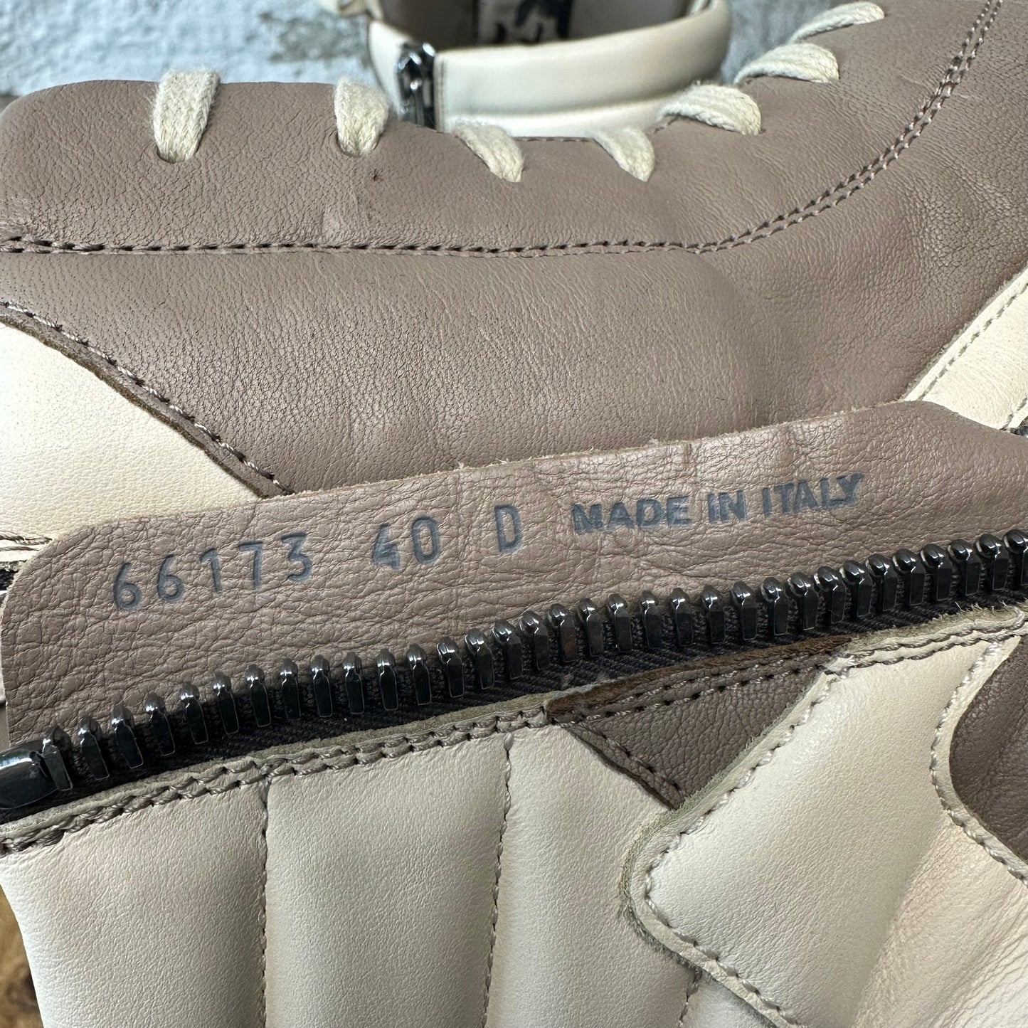 Rick Owens Geobasket Flesh Milk Sneaker Sz 7 (40)
