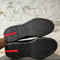 Prada Americas Cup Black Rubber Grey Sneaker Sz 10 (43) DS