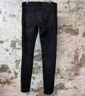 Amiri Knee Hole Plain Faded Black Denim Jeans Sz 36
