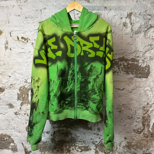 Vale Grafitti Zip Up Hoodie Green Sz S