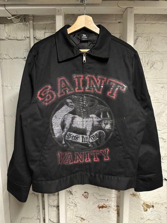 Saint Vanity Logo Work Jacket Black Sz S