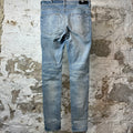Amiri MX1 Red Navy Patch Blue Denim Jeans Sz 32