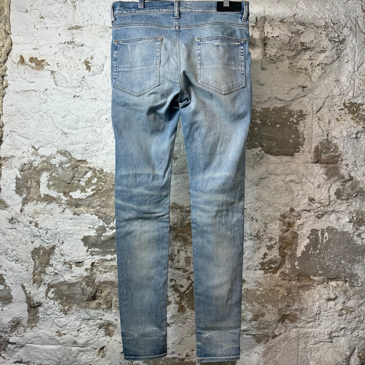 Amiri MX1 Red Navy Patch Blue Denim Jeans Sz 32