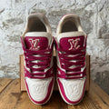 Louis Vuitton Pink White Monogram Trainer Sneaker Sz 8.5 (7LV)