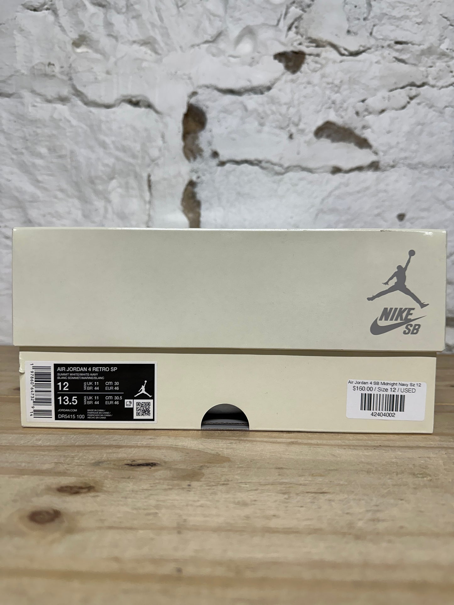 Air Jordan 4 SB Midnight Navy Sz 12