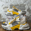 Dolce Gabbana White Grey Yellow Air Master Sneaker Sz 10 (43)