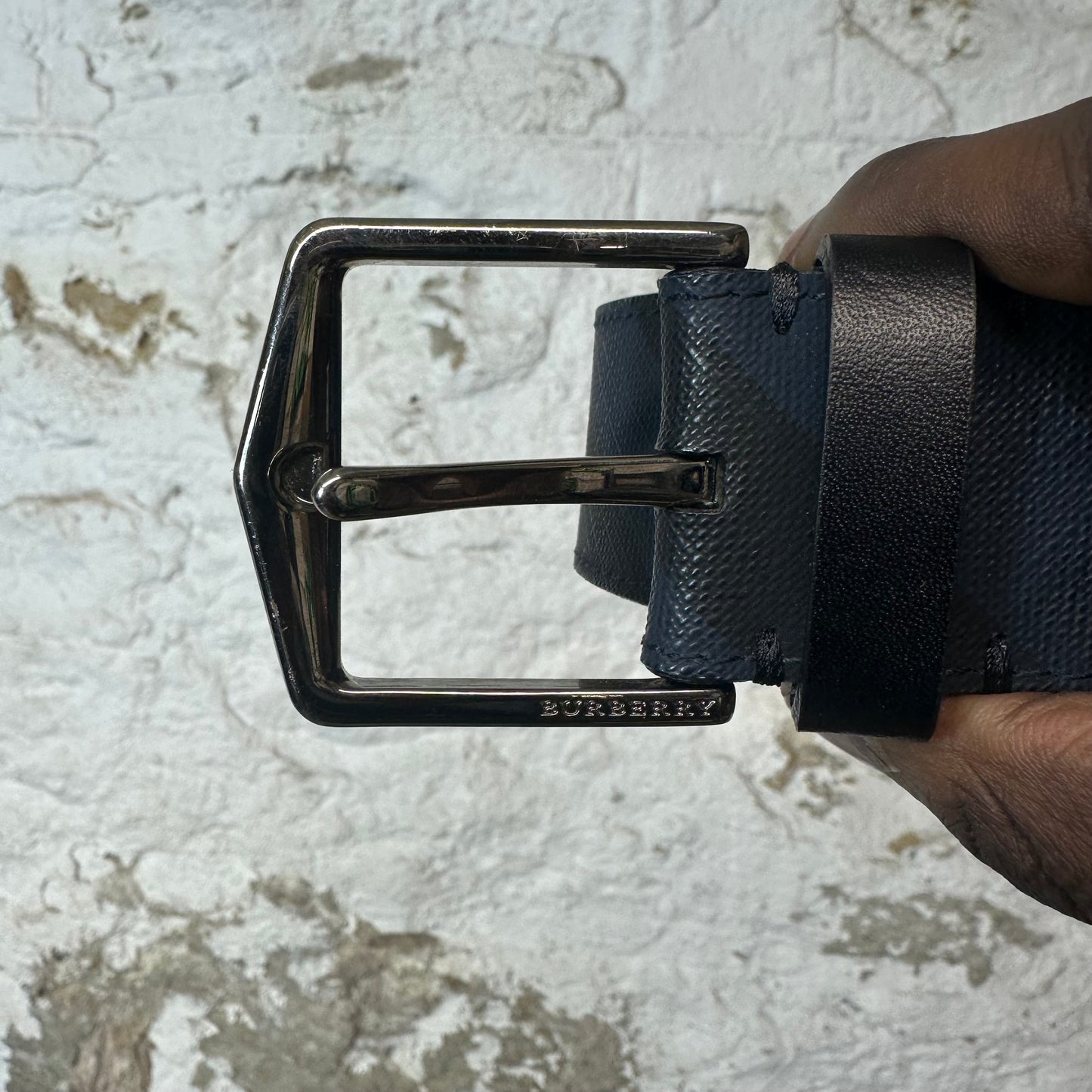 Burberry Blue Black Check Belt Sz (105/42)