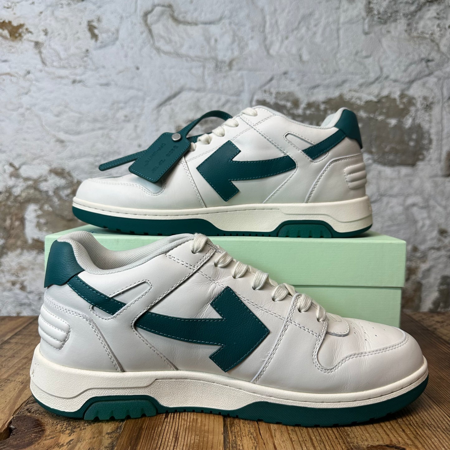 Off-White Out Of Office Forest Green White Sneaker Sz 12 (45)
