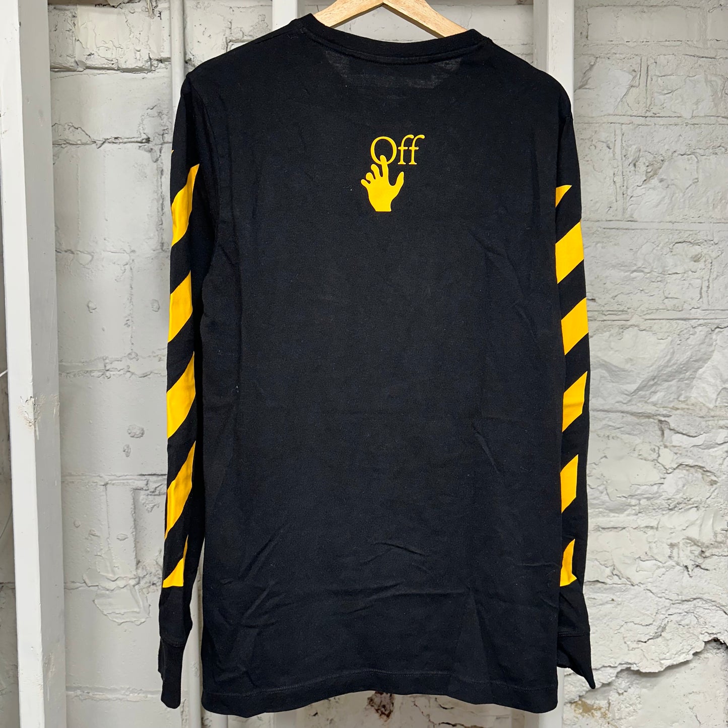 Off-White Painting Logo Black Long Sleeve Sz S