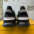 Fendi Flow Black White Slip On Sneaker Sz 9
