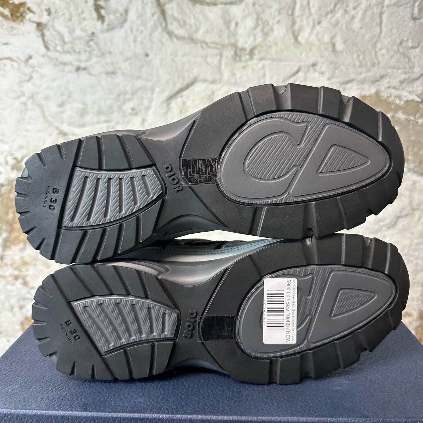 Dior B30 Green Black Grey Sneaker Sz 10 (43) DS