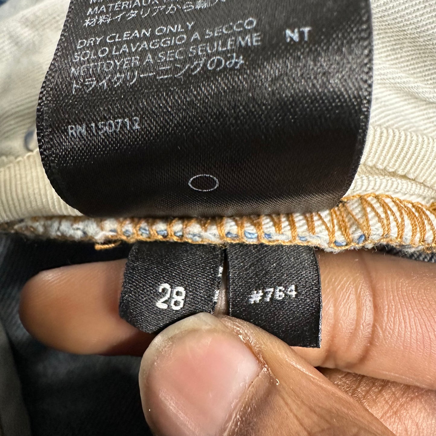 Amiri Multicolor Paisley Blue Denim Jeans Sz 28