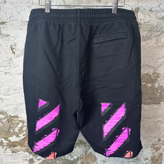 Off-White Gradient Black Sweat Shorts Sz L