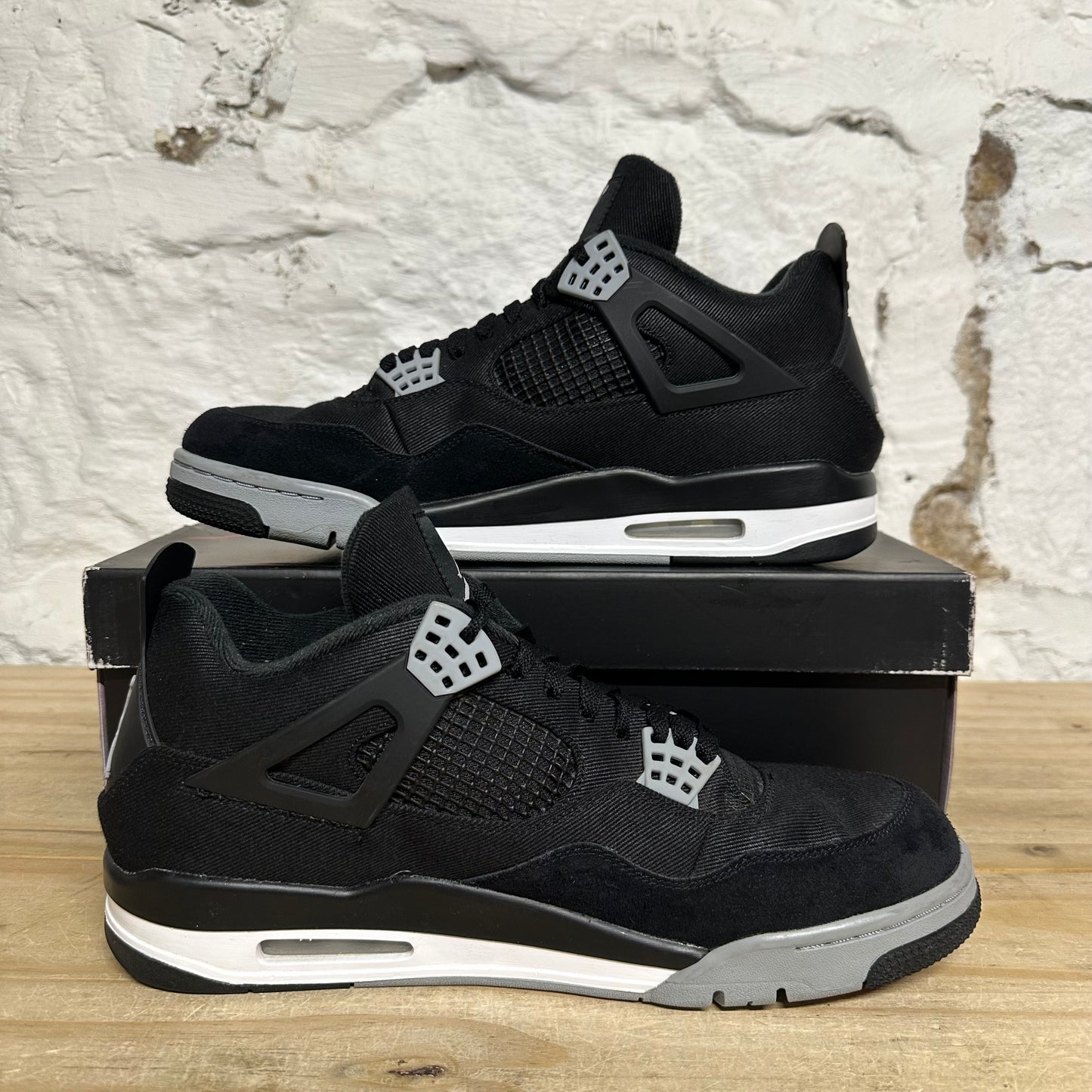 Air Jordan 4 Black Canvas Sz 13