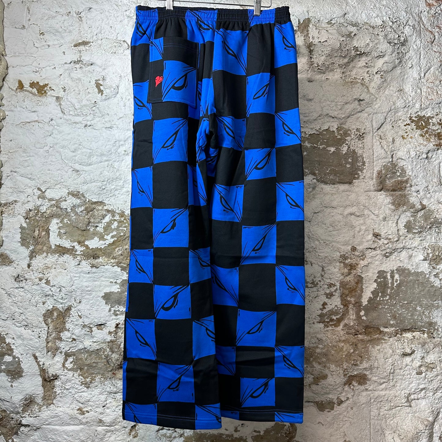 Matty Boy Anti Promo 99 Eyes Blue Checker Sweatpants Sz L DS