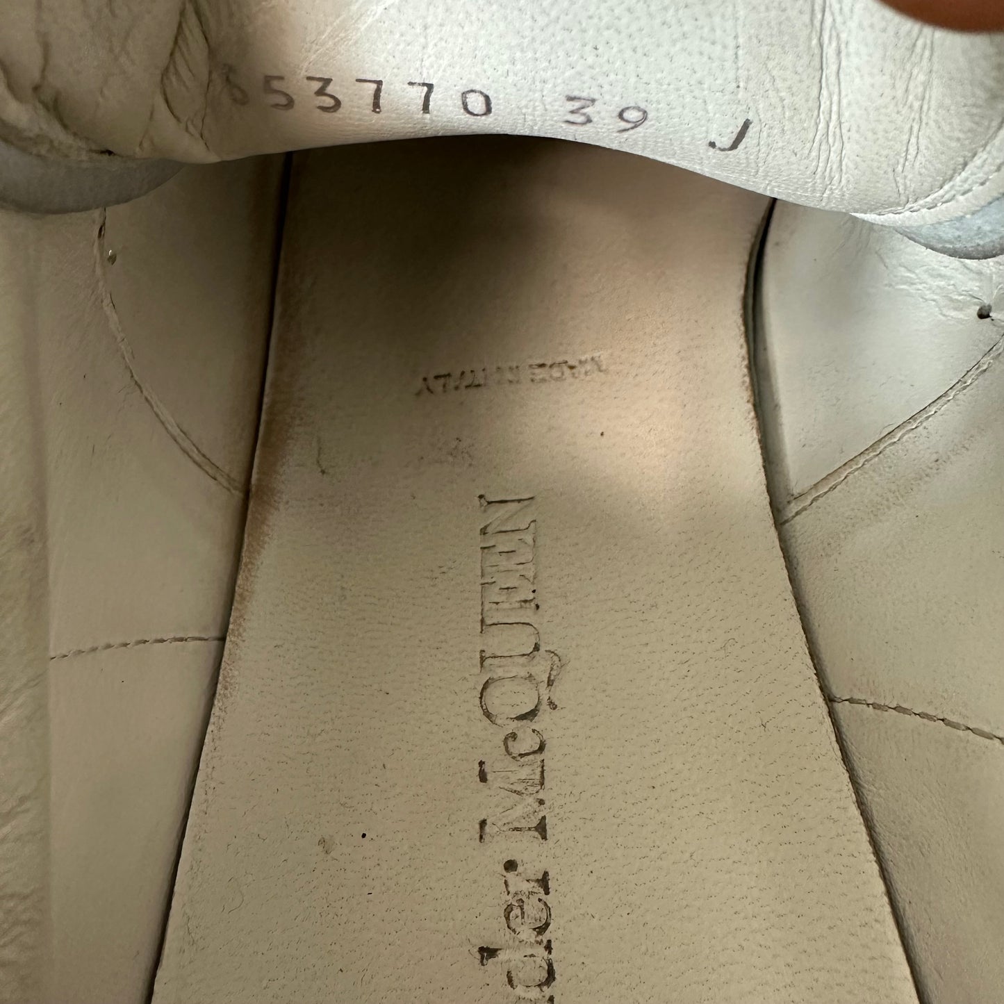 Alexander Mcqueen Silver Tab White Sneaker Sz 6.5 (39)