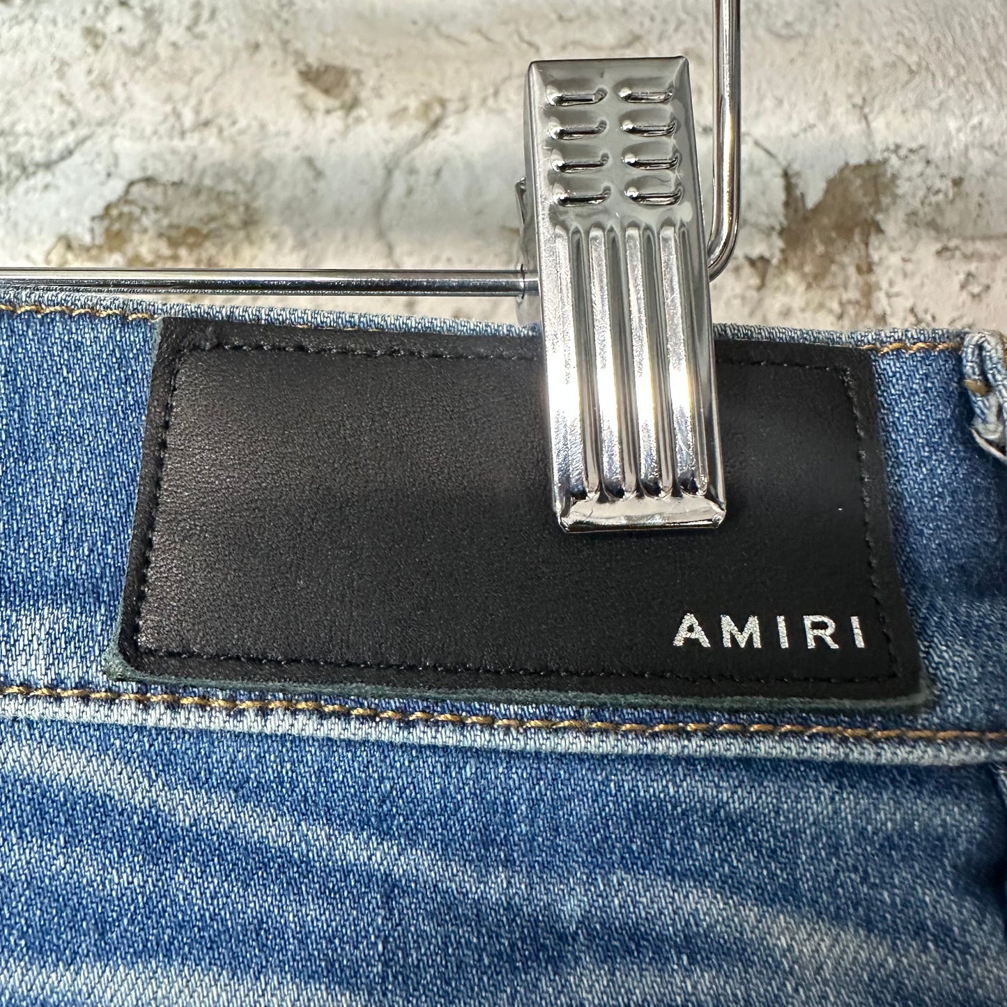 Amiri MX1 Sky Blue Cream Blue Denim Jeans Sz 29