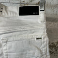 Amiri MX1 White Leather White Denim Jeans Sz 30