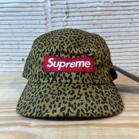 Supreme Washed Chino Twill Camp Cap (FW23) Leopard Hat