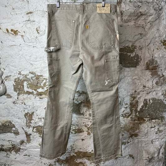 Gallery Department Beige Carpenter Flare Pants Sz 34