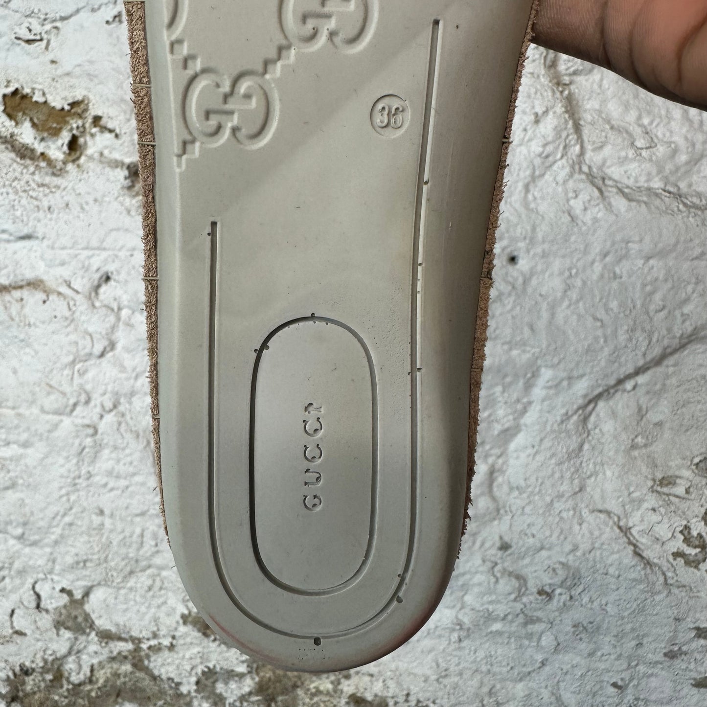 Gucci Flashtrek Crystal Beige Sneaker Sz 4.5 (36.5)