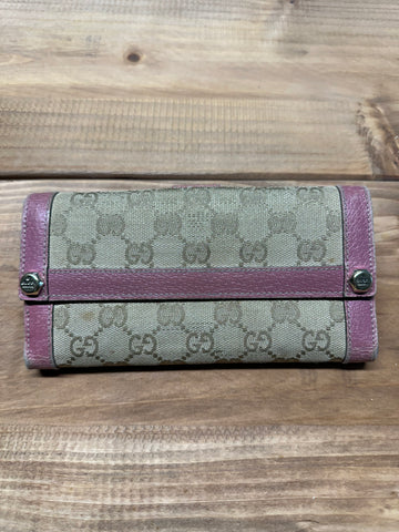 Gucci Pink Outline Long Wallet