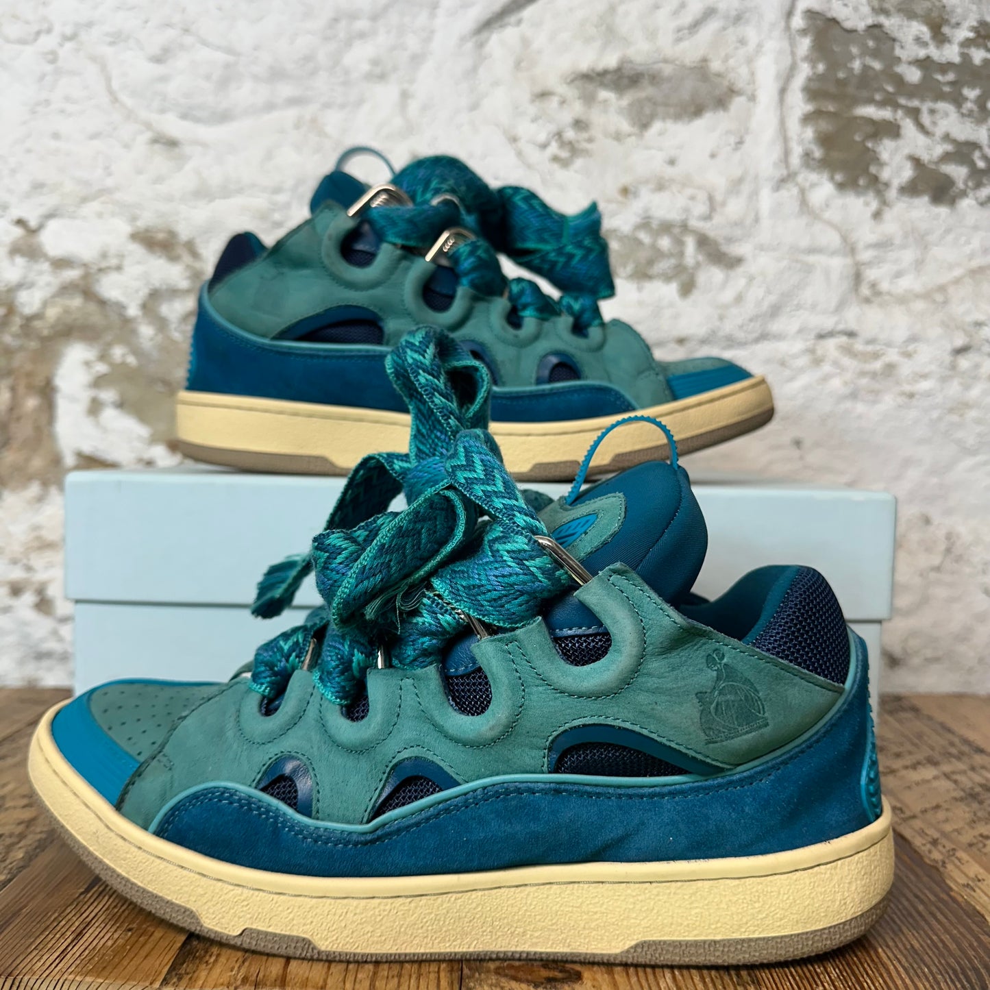 Lanvin Curb Multicolor Blue Sneaker Sz 10 (43)
