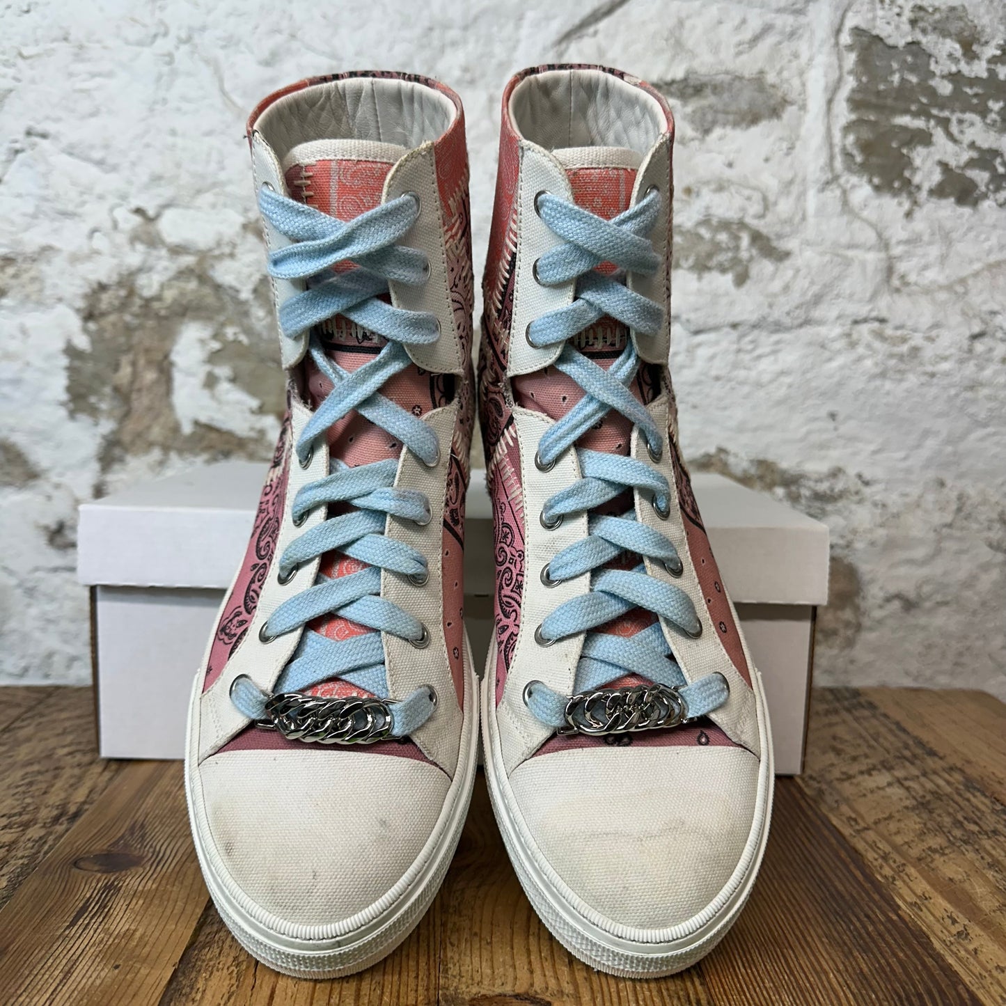 Amiri High Paisley Patchwork White Sneaker Sz 11 (44)