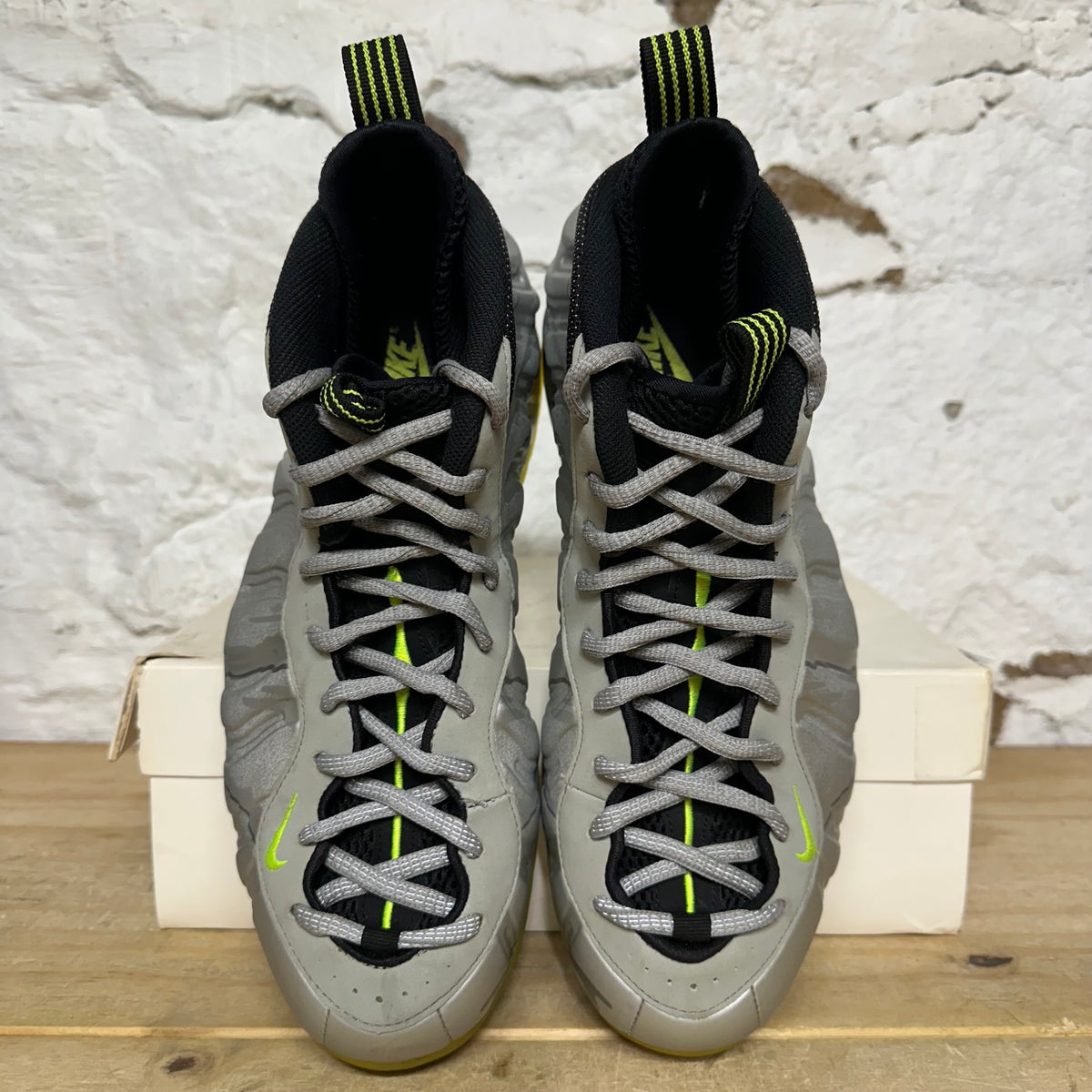 Nike Air Foamposite One Silver Volt Camo Sz 11