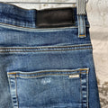 Amiri MX1 Red Paisley Dark Blue Denim Jeans Sz 32
