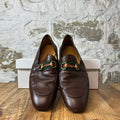 Gucci Horsebit Brown Leather Loafer Sz 9.5